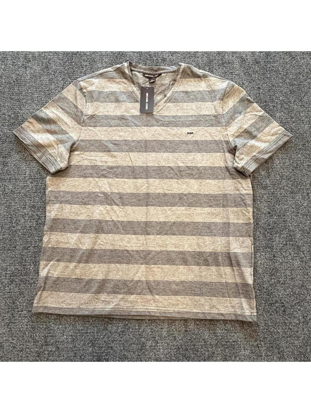 NWT Michael Kors striped woven tshirt - XL - MSRP $59.50
